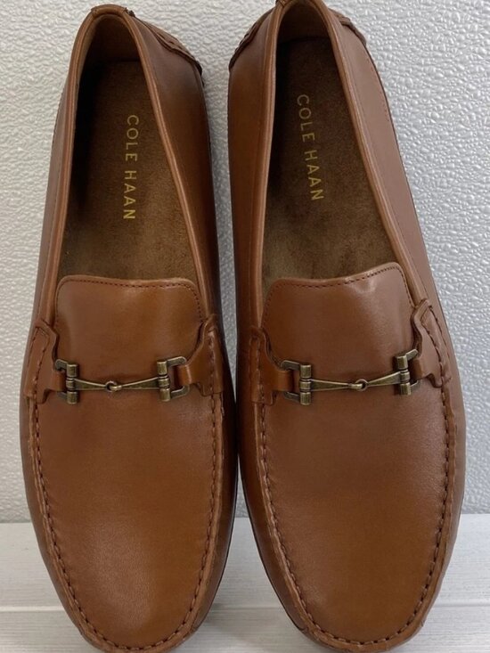 Cole Haan Wyatt Driver Loafers Men\'s Size 13M British Tan Leather Bit Buckle main image 5